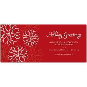  Business Holiday Cards   Outlined Poinsettias By Studio 