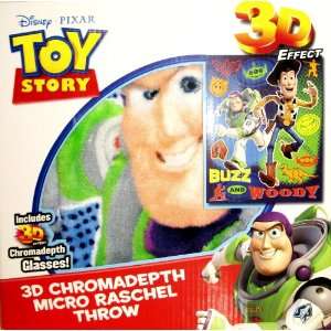  Toy Story Buzz and Woody 40x50 Super Soft Throw 3D Colors, 3D 