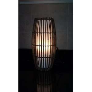  Rattan Table Lamp Elliptical Shape