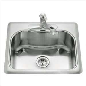 Bundle 84 Staccato Single Basin Self Rimming Kitchen Sink Faucet Holes 