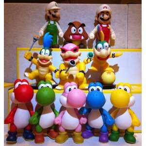  Super Mario 11pcs Set 5 Figures: Toys & Games