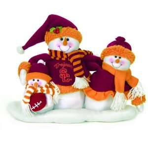   USC Trojans Plush Snowman Family Christmas Decoration