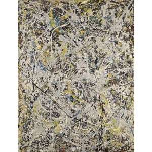 : Jackson Pollock: 23W by 30H : Number 9, 1949 CANVAS Edge #6: 1 1 