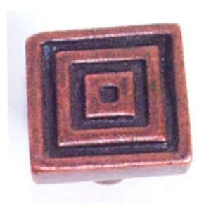   quot Small Square Knob Or 102 Antique Matte Copper: Home Improvement