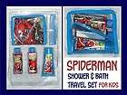 SPIDERMAN   5 PIECE SHOWER AND BATH TRAVEL SET   FOR KIDS   NEW!