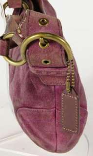 Coach Magenta Suede Leather Hobo Soho Shoulder Bag Handbag Purse 9658 