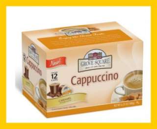Grove Square Cappuccino Caramel 36 K cups for Keurig  