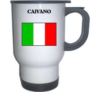  Italy (Italia)   CAIVANO White Stainless Steel Mug 