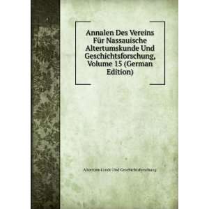   15 (German Edition) Altertumskunde Und Geschichtsforschung Books