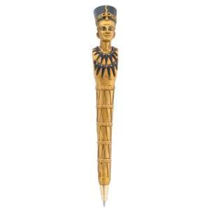  Gold Egyptian Nefertiti With Crown Design Pen Collectible 