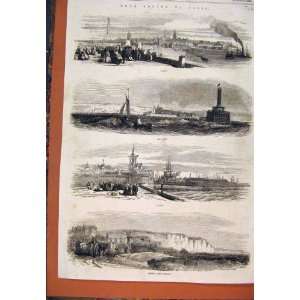  1856 Routes Paris Calais Boulogne Havre Dieppe France 