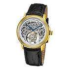 Stuhrling 243 Limited Edition Mirage Tourbillon Goldtone Case Leather 