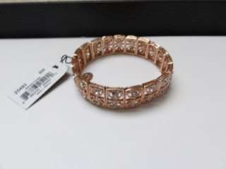   Rose Goldtone and Crystal Stretchable Bracelet NWT Retail $36  