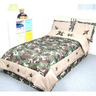  Camouflage Army Boy Twin Kids Childrens Bedding Set 4pcs 