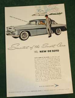 Vintage 1955 De Soto Chrysler Fireflite Ad Nat Geo  