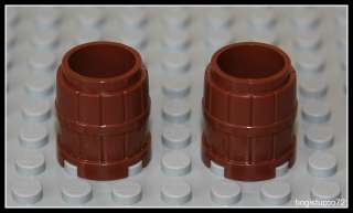   x2 Reddish Brown Barrel ★ Castle Storage Container Minifigure NEW