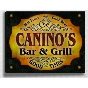  Caninos Bar & Grill 14 x 11 Collectible Stretched 