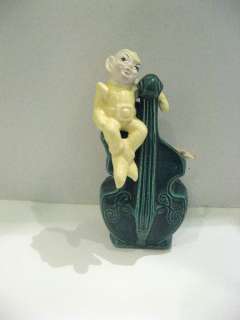   PIXIE, ELF SITTING ON CELLO WALL POCKET, BISQUE FACE MINT  
