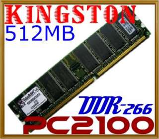 512MB Kingston Dell HP PC2100 DDR266 Desktop Memory RAM  