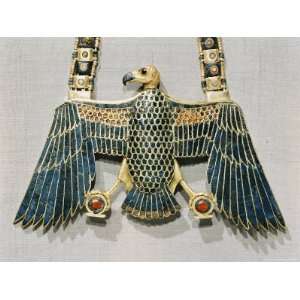 Gold Cloisonne Depicting Nekhabet, Vulture Goddess of the South, Egypt 