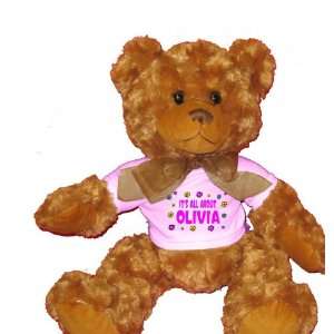  Its All About Olivia Plush Teddy Bear with WHITE T Shirt 