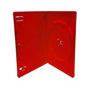    100 Pack 14mm Orange Red Standard Single DVD Case: Electronics