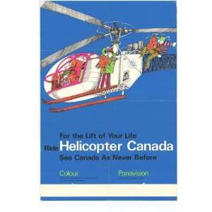  Helicopter Canada (1966) 27 x 40 Movie Poster Style A 