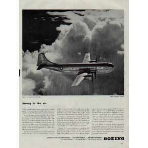 Military C 97 Boeing Stratocruiser .. 1945 Boeing Victory Bonds ad 