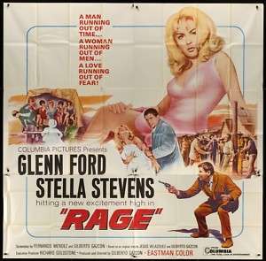 RAGE 66 6 Sheet STELLA STEVENS, Glenn Ford Movie Poster  