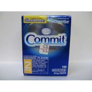 Commit Stop Smoking Aid, 2 mg, Original Flavored, Lozenges, Value Size 