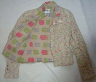 CHAQUETA de TWEED ICÓNICA 04A AUTÉNTICA de la FANTASÍA de CONFETI 