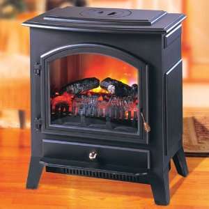  Stonegate Electric Fireplace Heater with Remote Black 