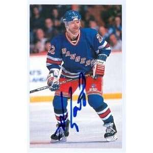  Mike Gartner autographed postcard (New York Rangers 