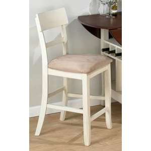   Jofran Frosted White Counter Height Stools (Set of 2): Home & Kitchen