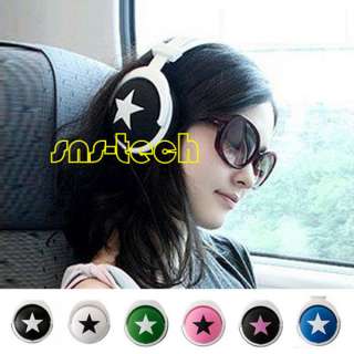 New Mix Style Star Headphones Headset For MP3 PSP DJ  