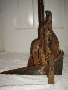   Vintage Artisan Forged ABSTRACT MODERNIST Iron Steel Sculpture~  