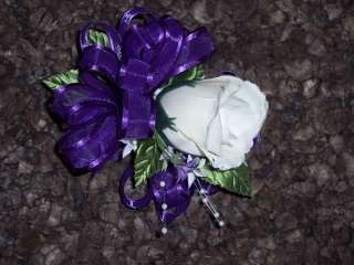 Single Silk Rose Bud Corsage Bridal Wedding Flowers 257  
