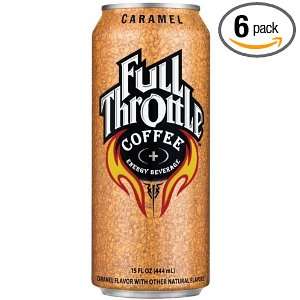 Full Throttle Coffee + Energy Drink, Caramel, 15 fl. oz. (Pack of 6)