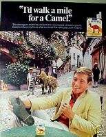 1969 Id Walk a Mile For a Camel Cigarettes Print Ad  