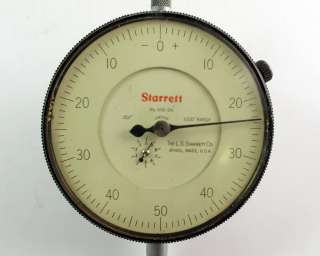 Starrett 656 341 Dial Indicator 1/.001 w/ 3 5/8 Dial  