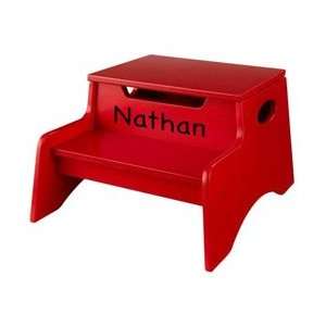  Personalized Red Step n Store Stool: Toys & Games