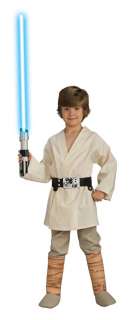 LUKE SKYWALKER Deluxe Boy Jedi Costume Star Wars 4 8 10  