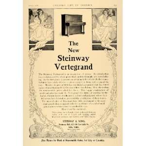  1906 Ad Steinway Vertegrand Piano Organ Pricing NY 