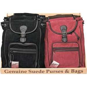  Maxam 8pc Genuine Suede Leather Backpack 
