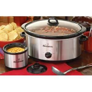  6 1/2   qt. Stainless Steel Slow Cooker with Bonus Mini 