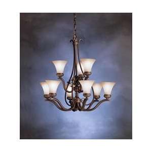  Rustic Pine Cone 32 Wide Two Tier Chandelier: Home 