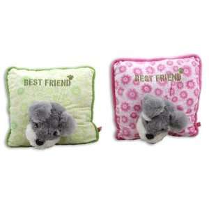   Schnauzer Dog Head Pillow Cushion (Color May Vary): Patio, Lawn