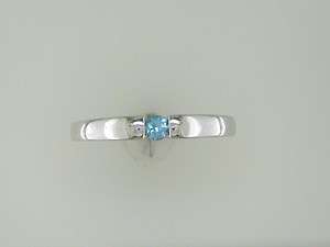 Stackable Blue Topaz Band Sterling Silver  