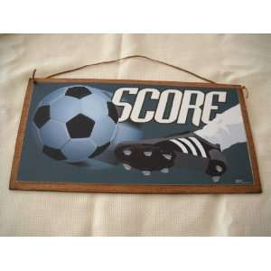   Ball Wooden Wall Art Sign Boys Sports Bedroom Decor: Home & Kitchen