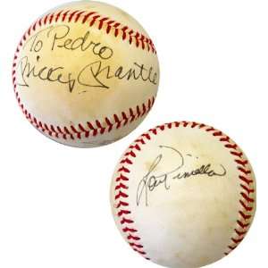 Mickey Mantle Autographed Baseball   & Lou Piniella Offcial League 